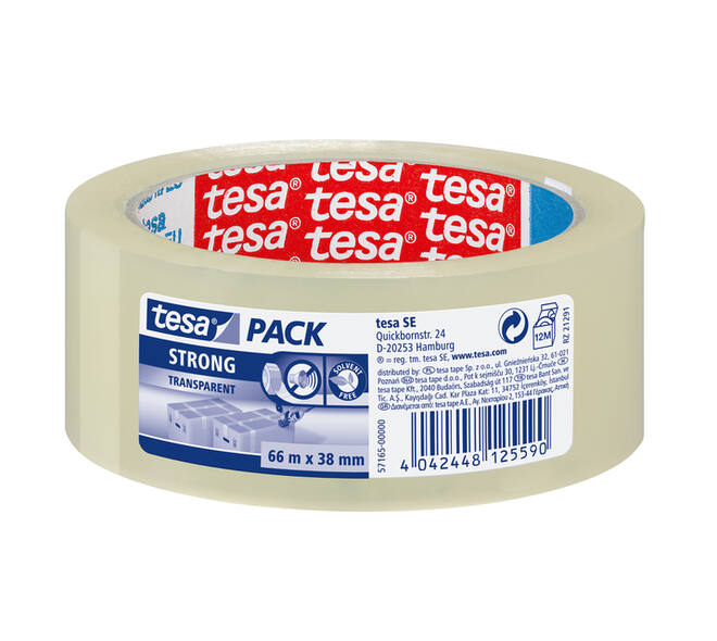 Verpakkingstape tesapack® Strong 66mx38mm transparant