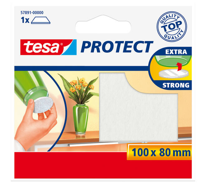 Beschermvilt tesa® Protect anti-kras  80mmx100mm wit