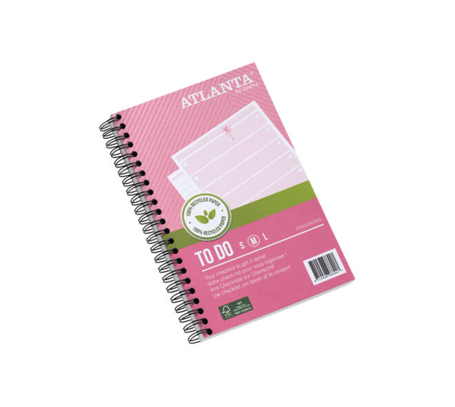 Things to do Djois Atlanta recycled papier Tropical 125x195mm 100 vel 70gr roze 2 stuks