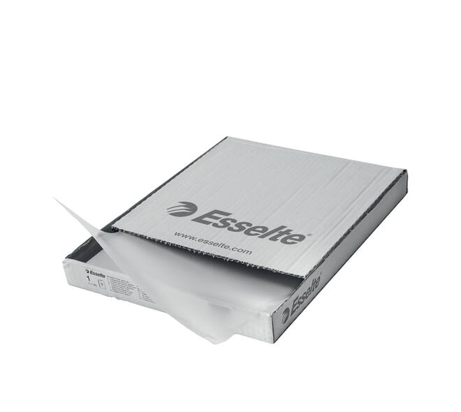 Insteekmap L-model Esselte A4 100% gerecycled 0.10mm transparant 100 stuks