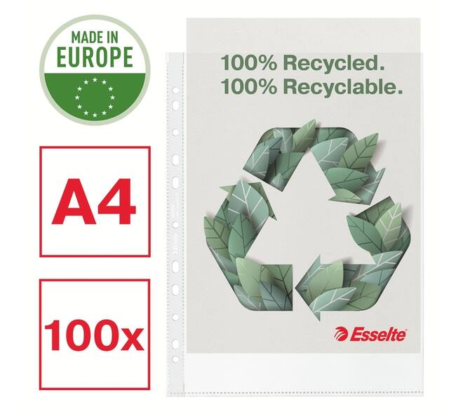 Showtas Esselte recycle PP A4 70µ 11-gaats transparant 100 stuks