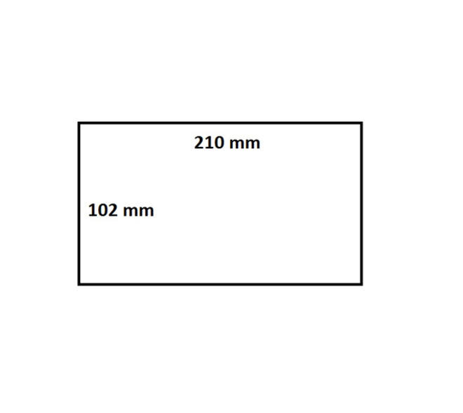 Labeletiket IEZZY Zebra DHL 102x210mm 25mm wit permanent 210 stuks