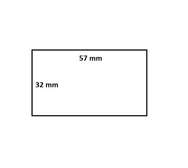 Labeletiket IEZZY Zebra 800262-125 57x32mm 25mm wit permanent 2100st
