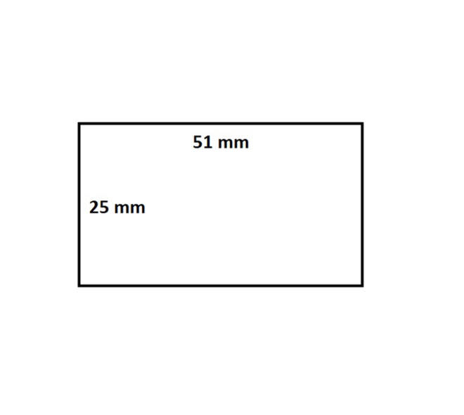 Labeletiket IEZZY Zebra 880199-025D 51x25mm 25mm wit permanent 2580st