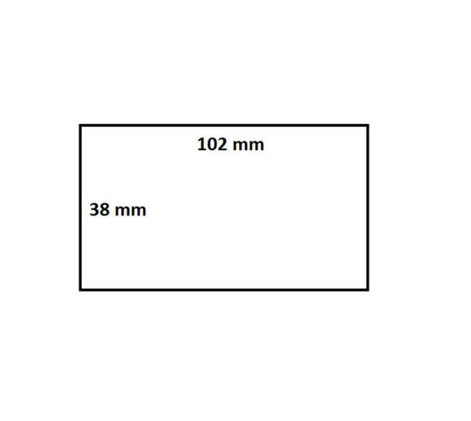 Labeletiket IEZZY Zebra 880191-038D 102x38mm 25mm wit permanent 1790st