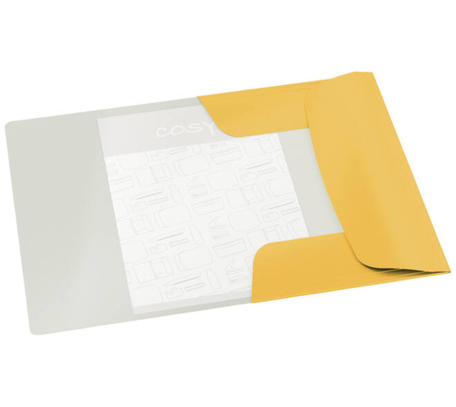 Elastomap Leitz Cosy A4 3-kleps geel