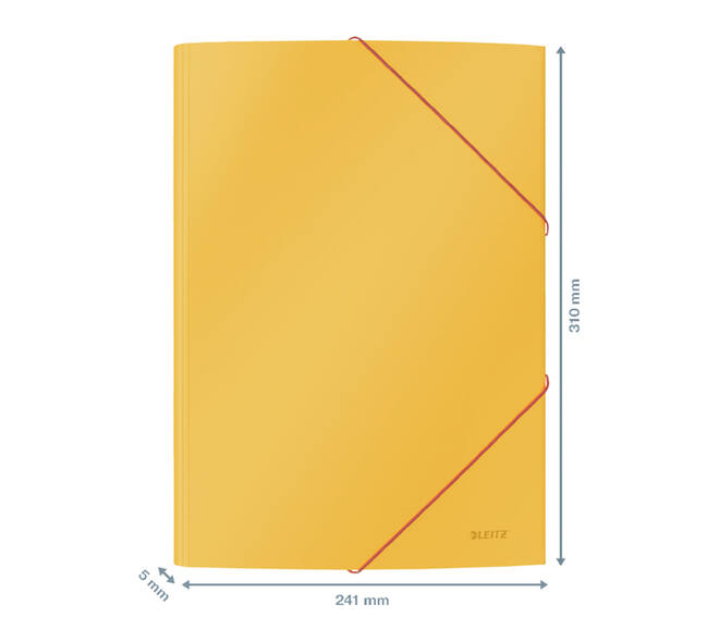 Elastomap Leitz Cosy A4 3-kleps geel