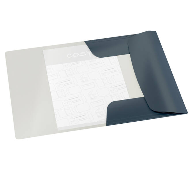Elastomap Leitz Cosy A4 3-kleps grijs