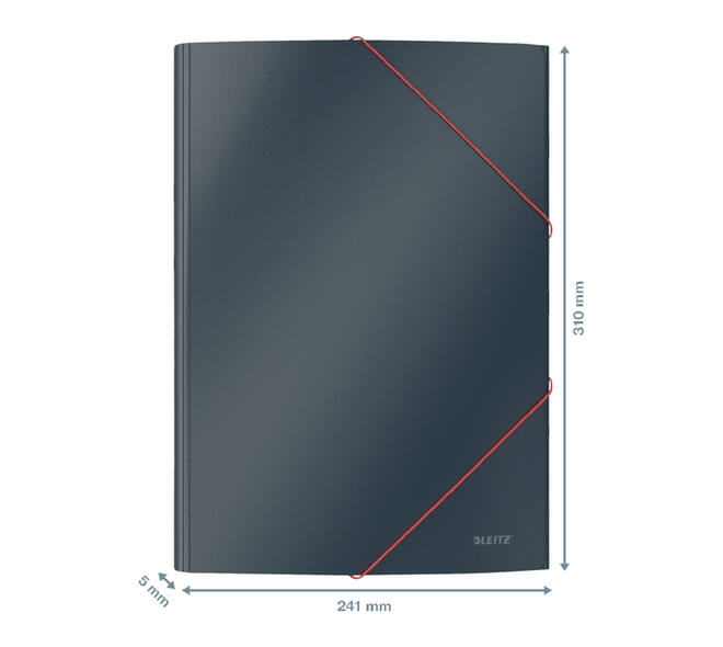 Elastomap Leitz Cosy A4 3-kleps grijs