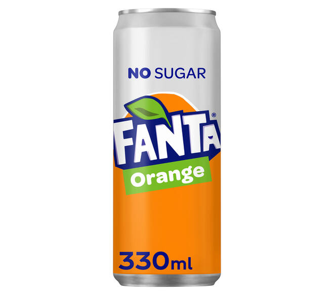 Frisdrank Fanta orange zero blik 330ml
