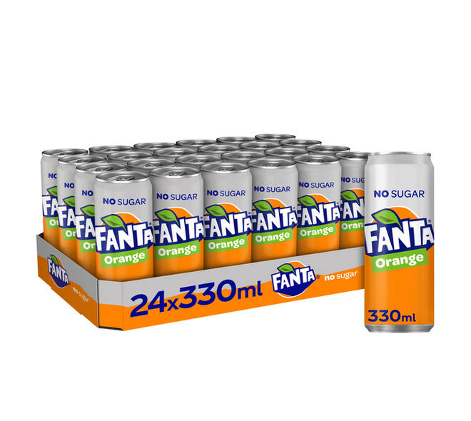 Frisdrank Fanta orange zero blik 330ml