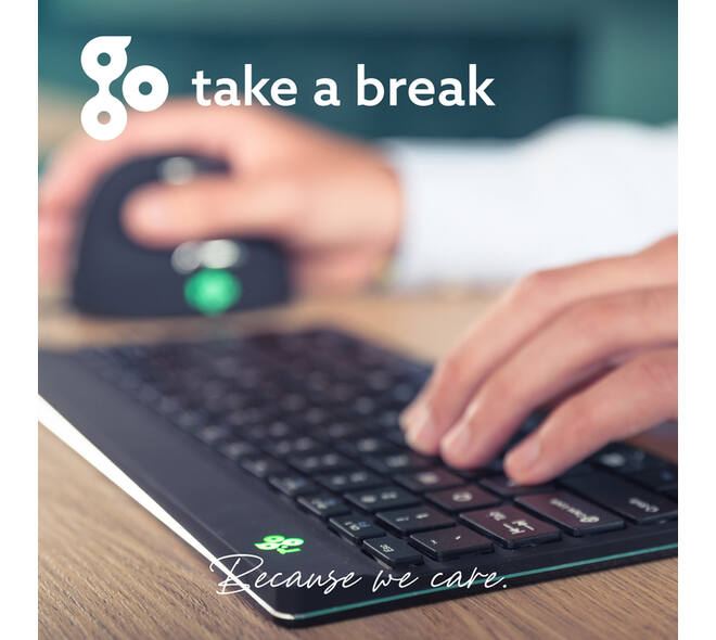 Toetsenbord R-Go Ergonomisch Compact Break QWERTY zwart