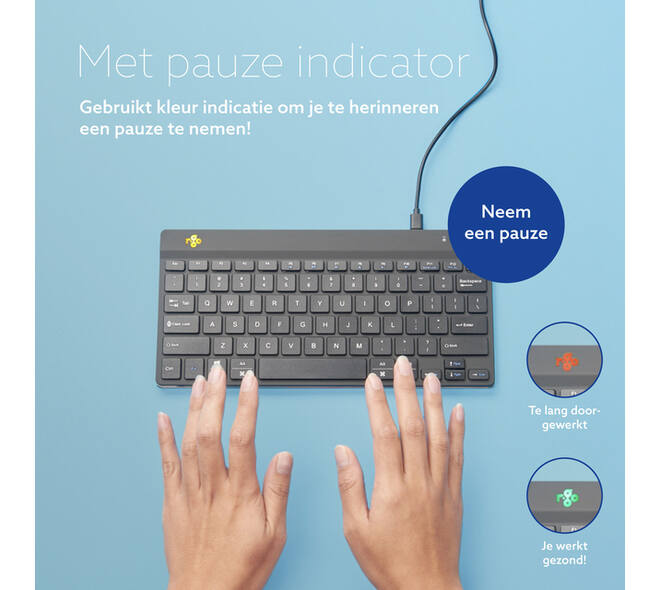Toetsenbord R-Go Ergonomisch Compact Break QWERTY zwart