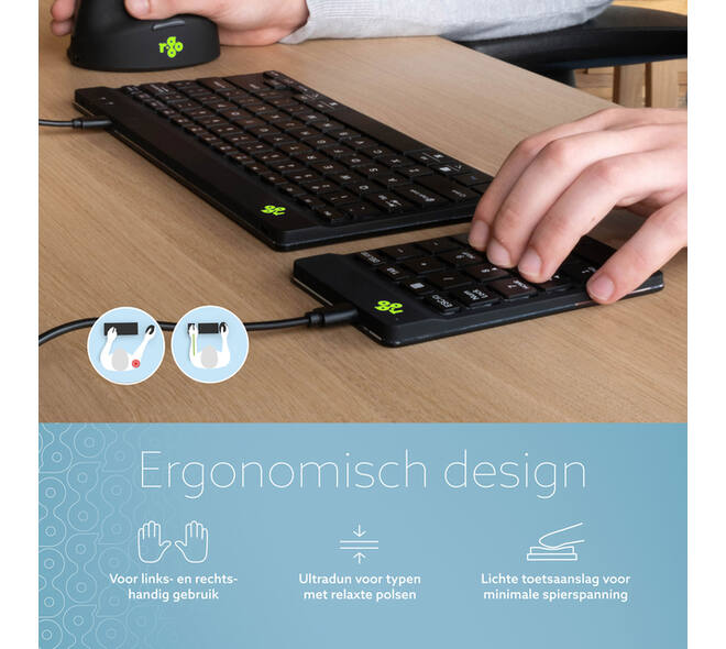 Toetsenbord R-Go Ergonomisch Numpad Break Draad