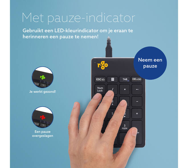Toetsenbord R-Go Ergonomisch Numpad Break Draad
