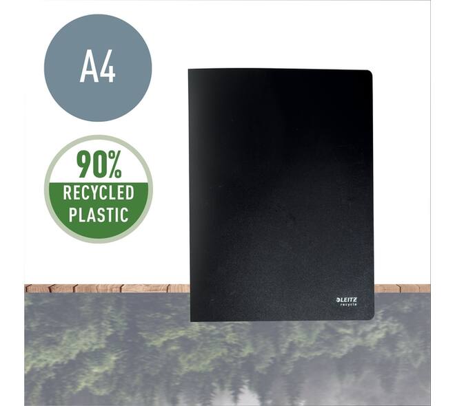 Showmap Leitz Recycle A4 20-tassen gerecycled PP zwart
