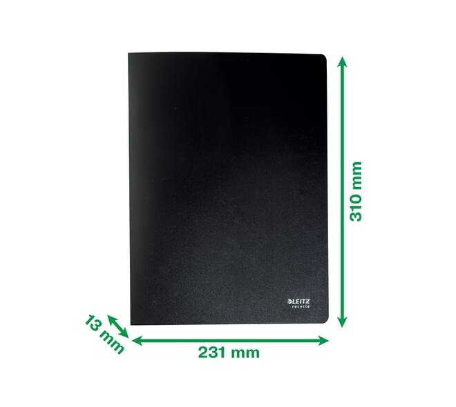 Showmap Leitz Recycle A4 40-tassen gerecycled PP zwart