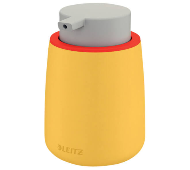 Handzeepdispenser Leitz Cosy voor handzeep 300ml geel
