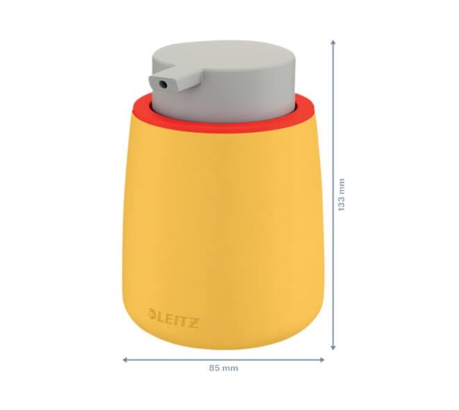 Handzeepdispenser Leitz Cosy voor handzeep 300ml geel