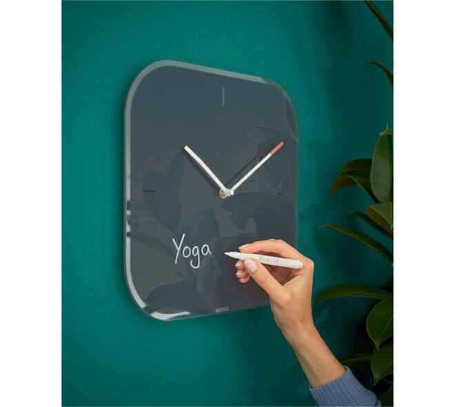 Wandklok Leitz Cosy grijs glas
