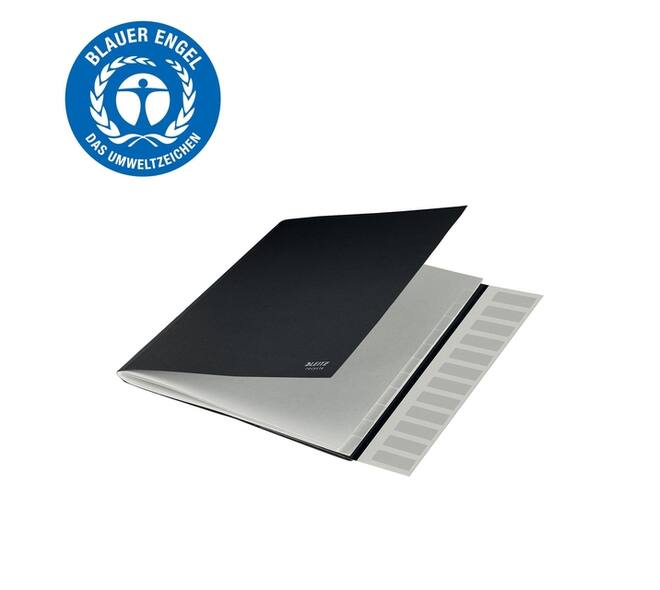 Sorteermap Leitz Recycle 12 tabs karton zwart