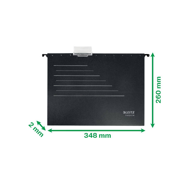 Hangmap Leitz Alpha Recycle A4 verticaal V-bodem zwart