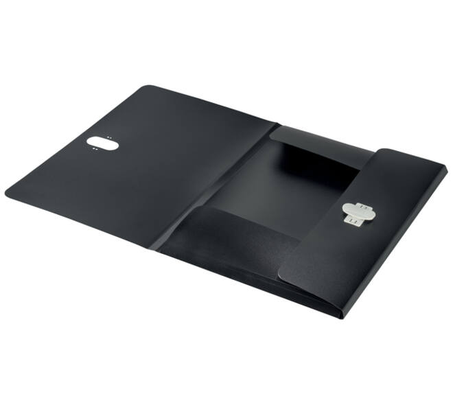 Dossiermap Leitz Recycle A4 3-kleps PP zwart