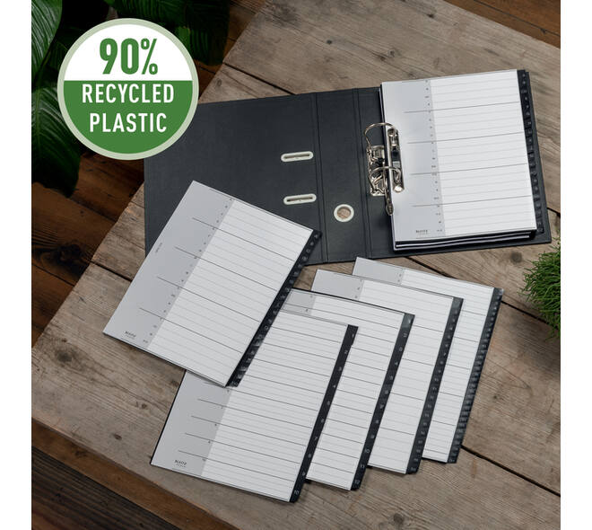 Tabblad Leitz Recycle A4 11-gaats A-Z extra breed PP