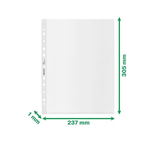 Showtas Leitz Recycle maxi 11-gaats PP A4 100micron transparant 25 stuks