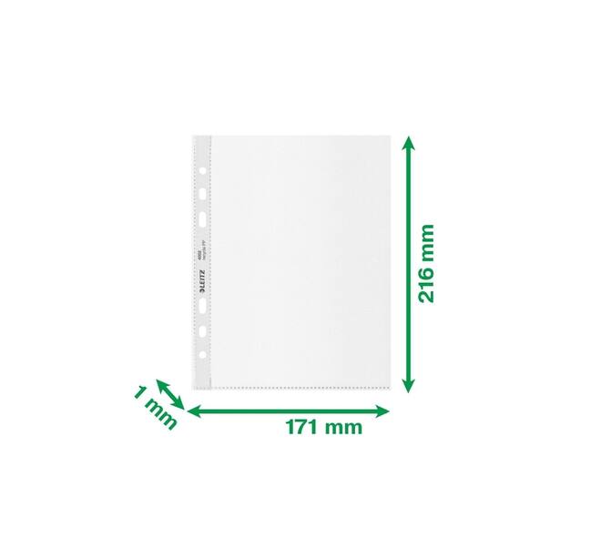 Showtas Leitz Recycle 100µ 6-gaats PP A5 transparant 25 stuks