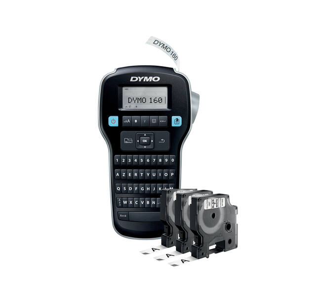 Labelprinter Dymo LabelManager 160 draagbaar azerty 12mm zwart valuepack