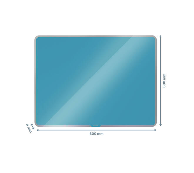 Glasbord Leitz Cosy magnetisch 800x600mm blauw