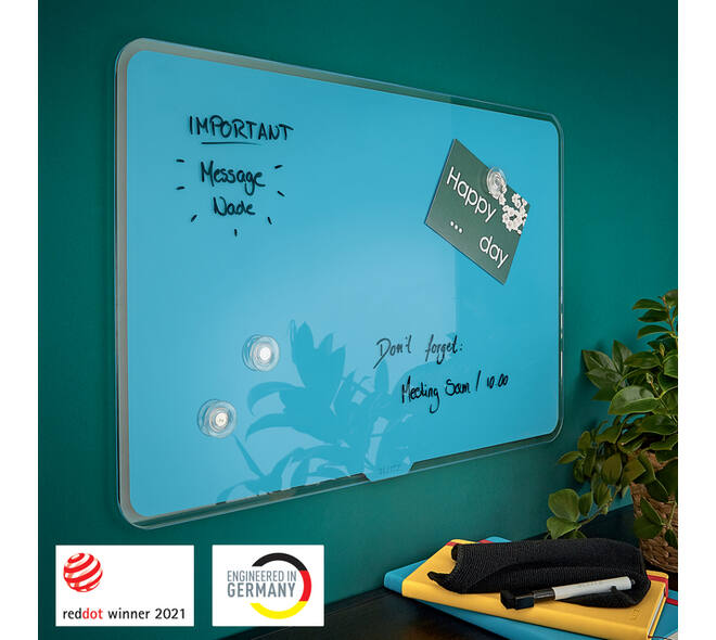 Glasbord Leitz Cosy magnetisch 800x600mm blauw