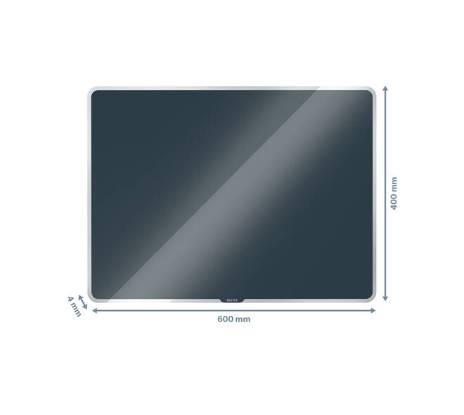 Glasbord Leitz Cosy magnetisch 600x400mm grijs