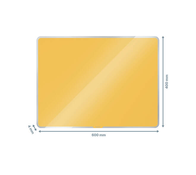 Glasbord Leitz Cosy magnetisch 600x400mm geel