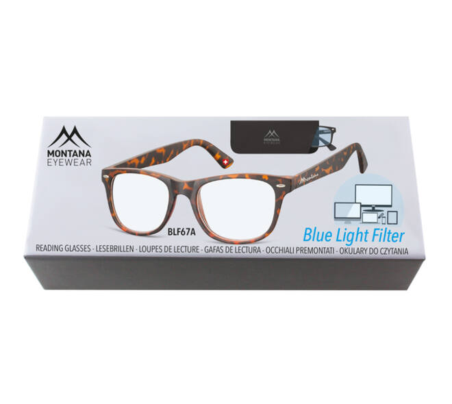Leesbril Montana +1.00 dpt blue light filter turtle