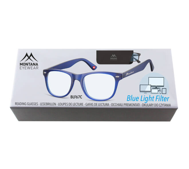 Leesbril Montana +2.00 dtp blue light filter blauw