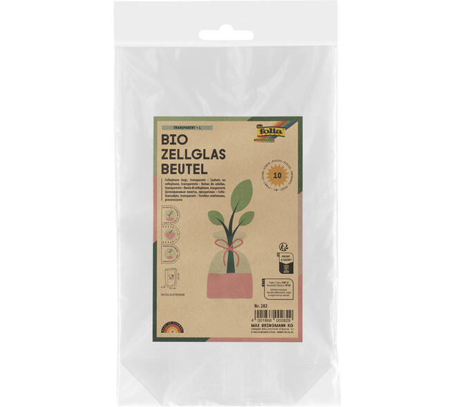 Cellofaanzak Folia 145x235mm 10 stuks transparant