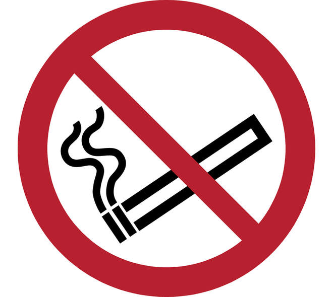 Pictogram bordje Djois Rookverbod Ø200mm rood