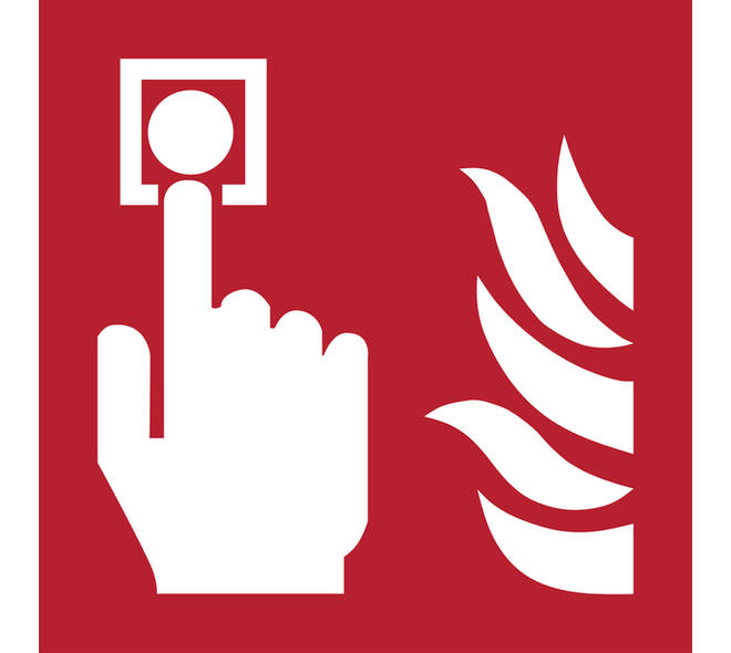 Pictogram bordje Djois Brandmelder 200x200mm rood