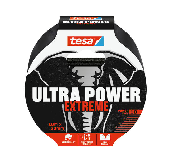 Reparatietape tesa Ultra Power Extreme repair 10mx50mm zwart