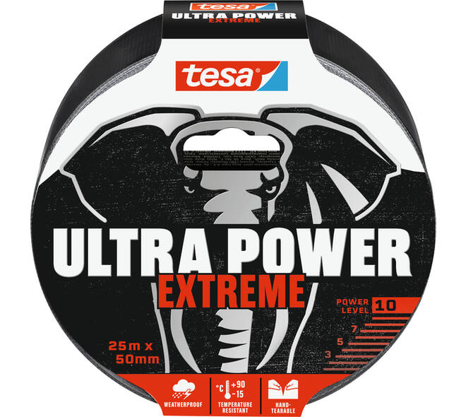 Reparatietape tesa Ultra Power Extreme repair 25mx50mm zwart