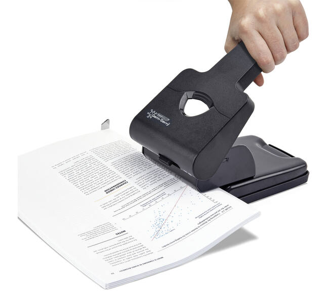 Perforator Rapesco Germ-Savvy Heavy Duty HD865-P antibacterieel 2-gaats zwart