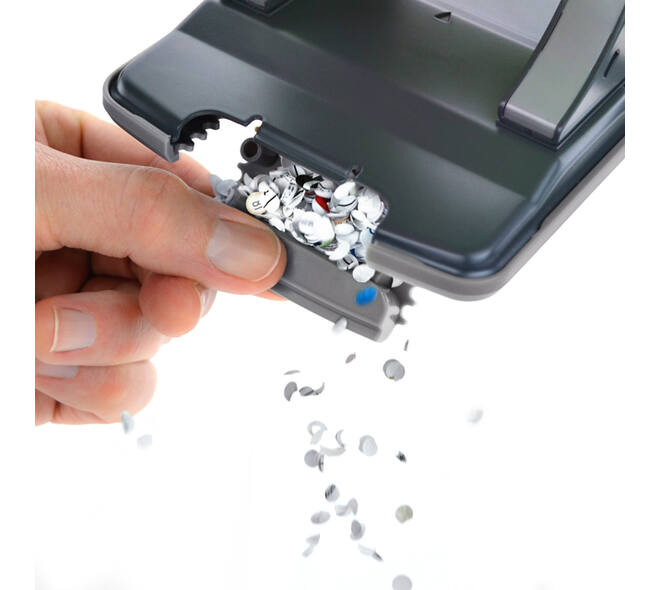 Perforator Rapesco Germ-Savvy Less Effort Eco X5-40ps antibacterieel 2-gaats zwart