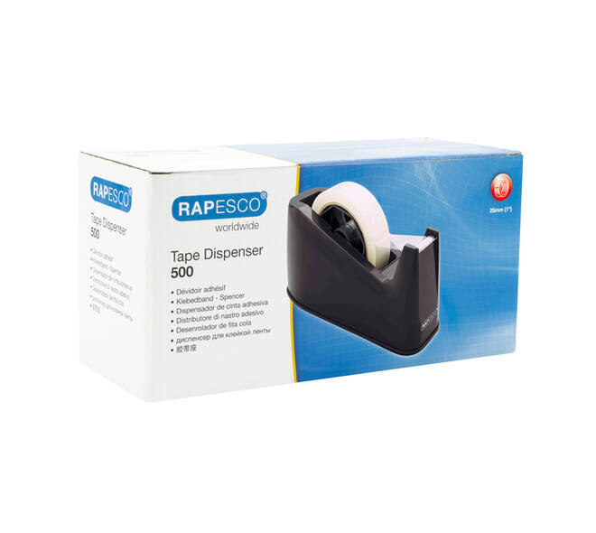 Plakbandhouder Rapesco Germ-Savvy 500 antibacterieel zwart