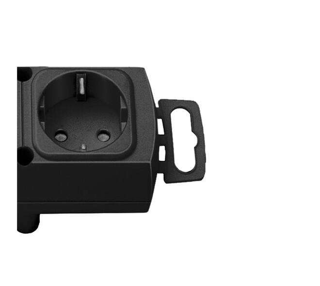Stekkerdoos Brennenstuhl Comfort Plus 6vdig incl platte stekker 2m zw