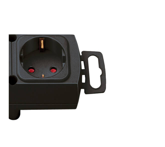 Stekkerdoos Brennenstuhl Comfort Plus 4vdg incl platte stekker 2m zw