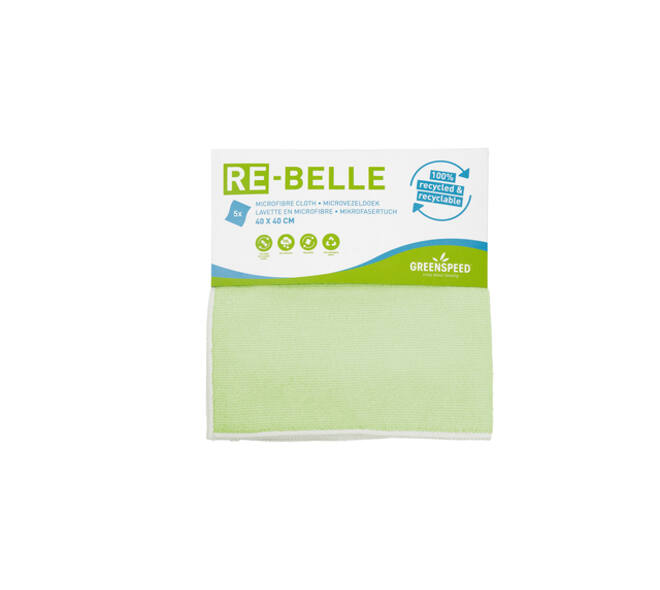 Microvezeldoek Greenspeed Re-belle 40x40cm groen 5 stuks