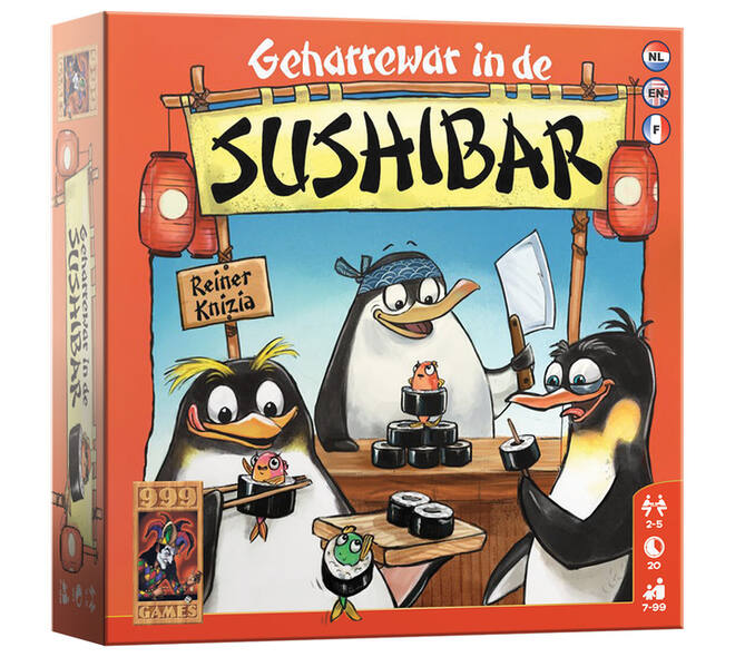 Dobbelspel Geharrewar in de Sushibar