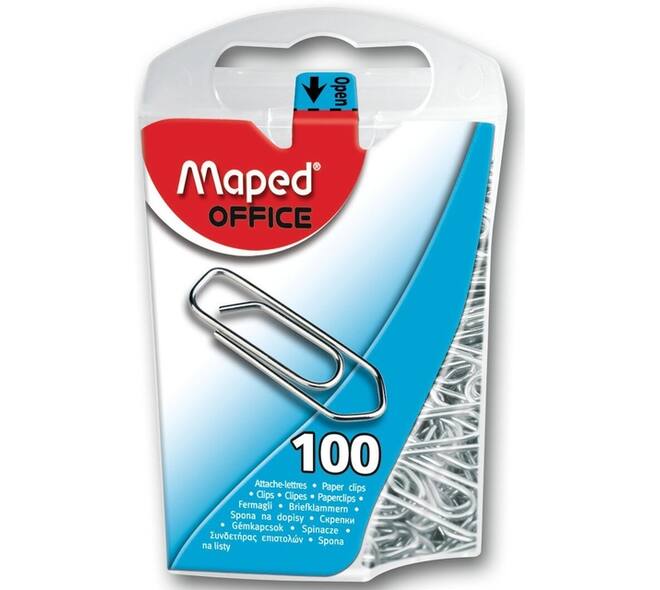Paperclip Maped Office 25mm 100 stuks zilver